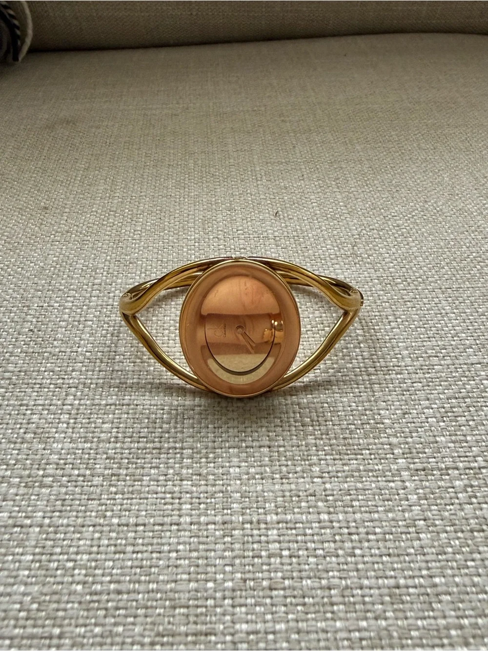 Calvin Klein Gold-Tone Oval Cabochon Statement Bracelet